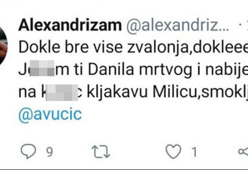 Sporni twitt - U pritvoru 3 mjeseca zbog prijetnji Vučićevoj djeci 