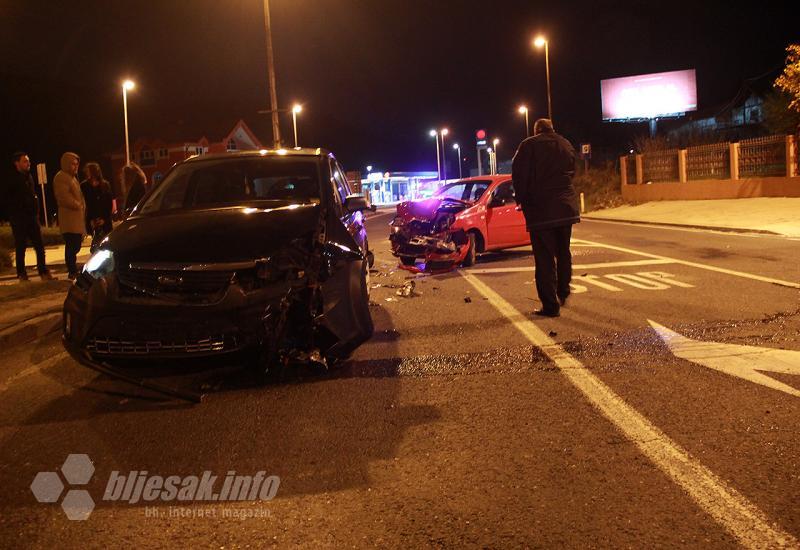 Detalj s mjesta prometne nesreće - Mostar: Teži sudar bez ozlijeđenih