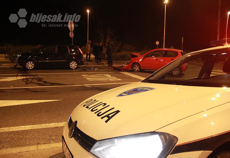 Detalj s mjesta prometne nesreće - Mostar: Teži sudar bez ozlijeđenih