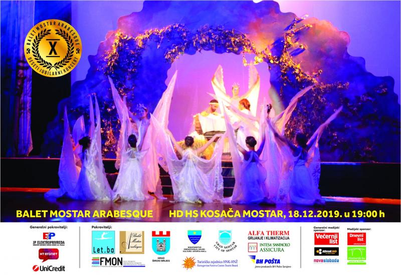 Plakat koncerta - Mostar: U srijedu 10. koncert 