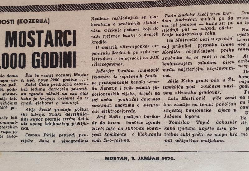 Evo kako su Mostarci 1970. zamišljali 2000-te