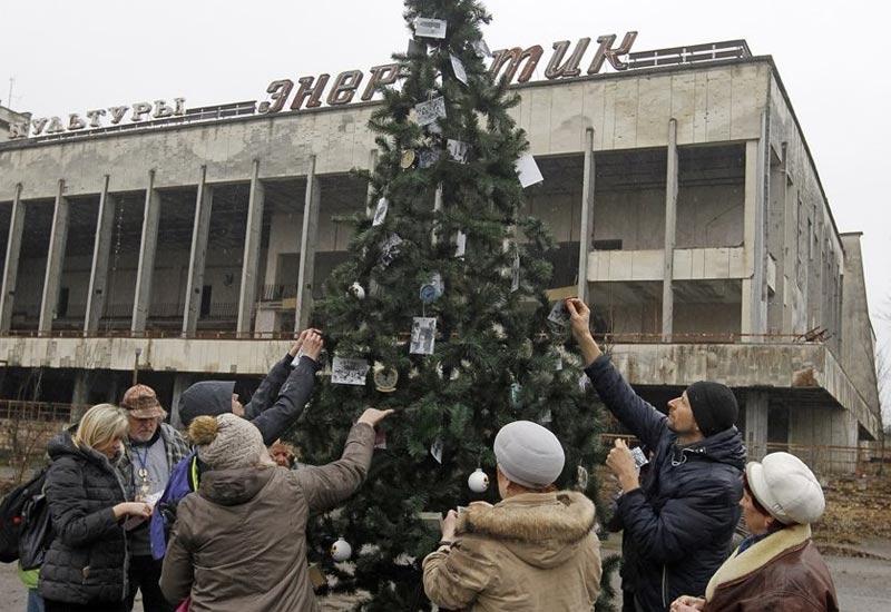 Božićno drvce u Černobilu