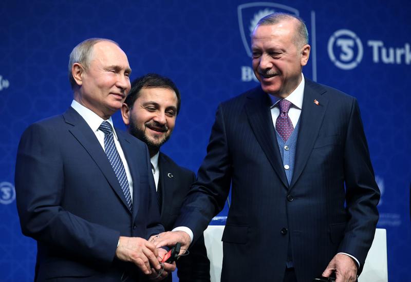 Vladimir Putin i Recep Tayyip Erdogan - Puštena u rad dionica plinovoda Turski tok