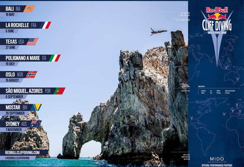  Kalendar Red Bull Cliff Diving Svjetskog prvenstva 2020. - Mostar ponovno među probranim svjetskim lokacijama