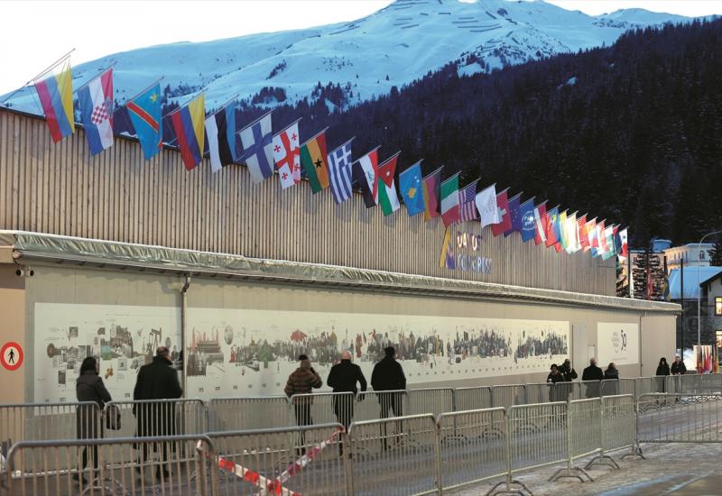 Prosvjedi na početku 50. Svjetskog ekonomskog foruma u Davosu