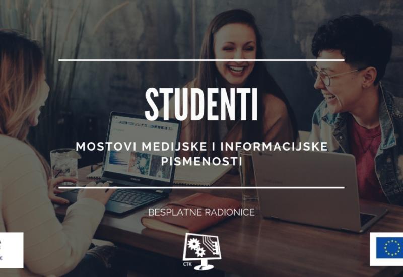 Poziv za studente: Besplatne radionice o medijskoj i informacijskoj pismenosti u Mostaru