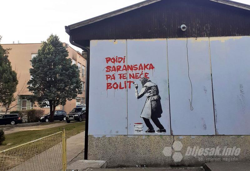 Grafit u Mostaru: ''Poidi saransaka pa te neće bolit''