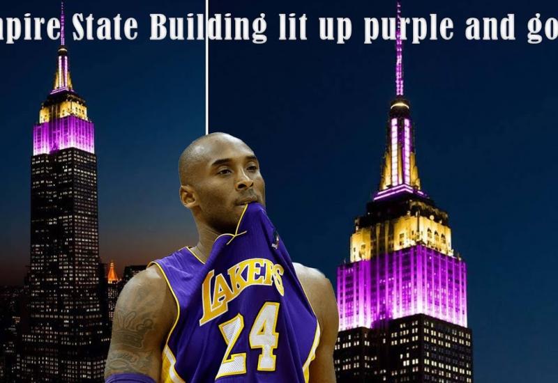 Empire State u bojama Lakersa u čast Bryantu