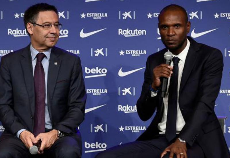 Predsjednik Barcelone Josep Maria Bartomeu i sportski direktor Eric Abidal  - Zaratilo u Barceloni: Messi u otvorenom sukobu s Abidalom