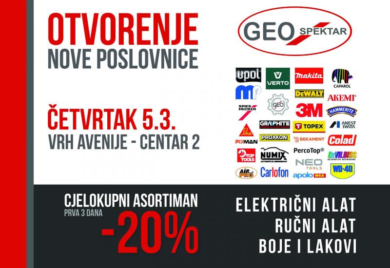 Geo Spektar d.o.o. za trgovinu i usluge otvara novu poslovnicu u Mostaru