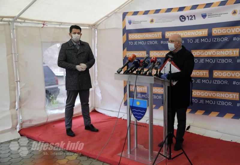 Konferencija za novinare Kriznog stožera HNŽ-a u Mostaru - Mostar i Konjic pod kontrolom, alarm u Čitluku