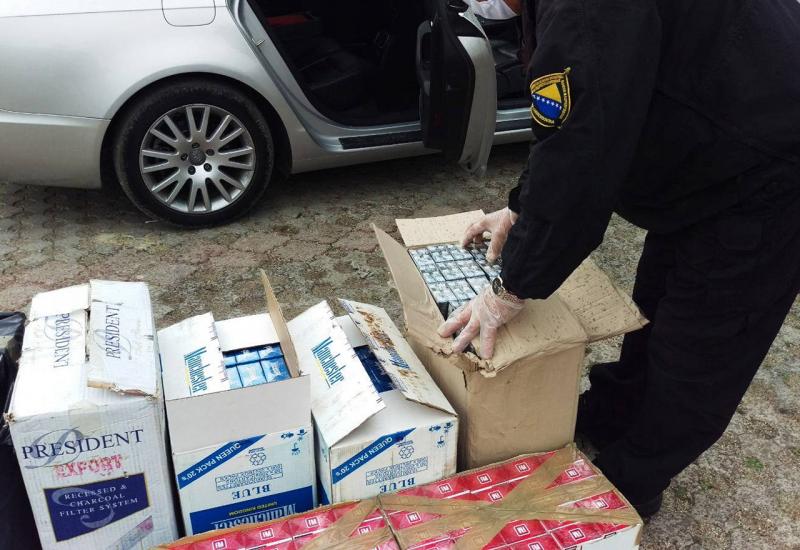 Oduzeto 120 kg rezanog sušenog duhana i 3000 paklica cigareta