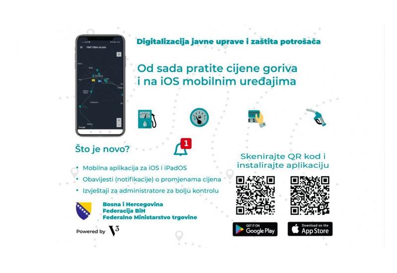 Aplikacija o cijenama goriva u FBiH dostupna i za iOS mobilne uređaje