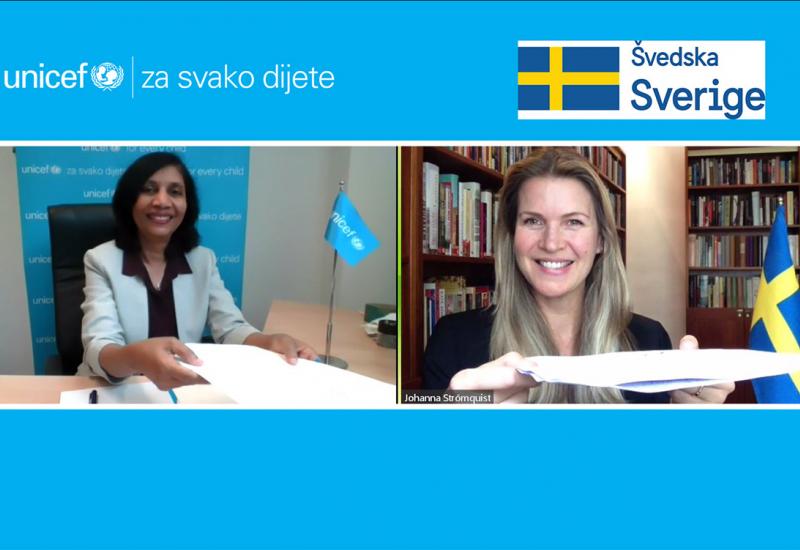 Vlada Kraljevine Švedske i UNICEF nastavljaju strateško partnerstvo u BiH