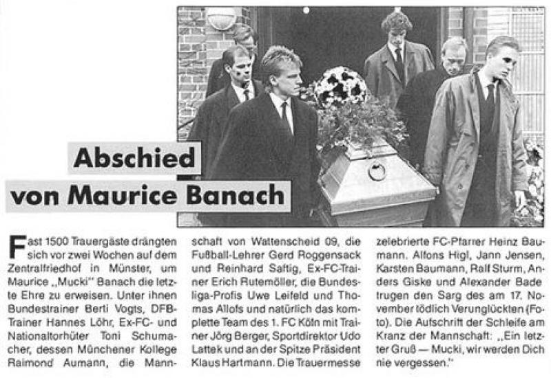 Poginuo je 17. studenog 1991. godine - Mucki Banach - Zaboravljeni majstor Bundeslige