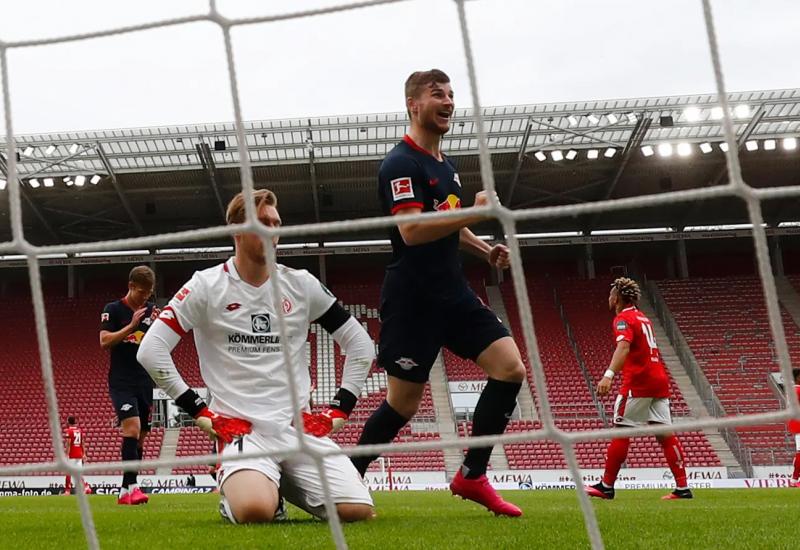 Timo Werneropet je protiv Mainza ubilježio hat trick - Leipzig i Augsburg uvjerljivi; Hat trick Wernera u Mainzu