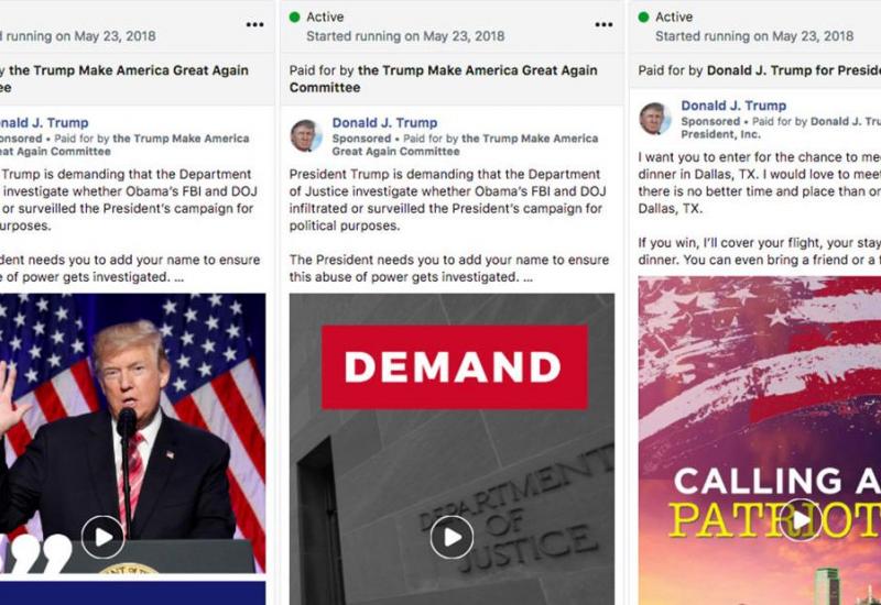 Facebook povukao izborne oglase Donalda Trumpa