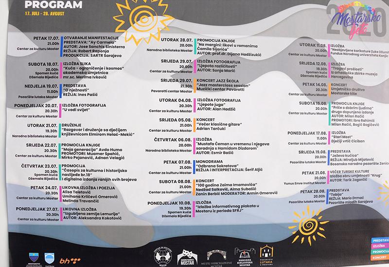 Program Mostarskog ljeta - Deset programa na Mostarskom ljetu