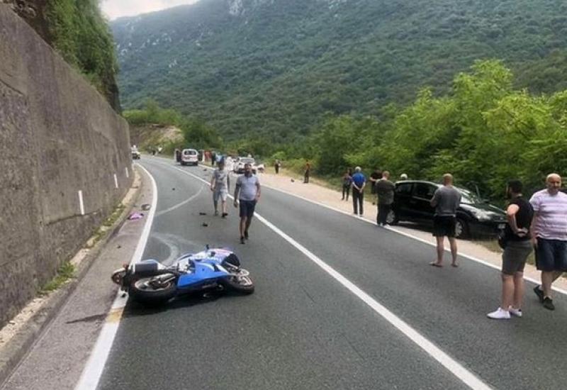 Prometna nesreća a magistralnom putu M-17, između Mostara i Jablanice - Prometna nesreća na M-17: Smrtno stradao motociklist