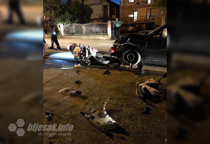 Prometna nesreća u Smrčenjacima - Mostar: Motociklist ozlijeđen u prometnoj nesreći