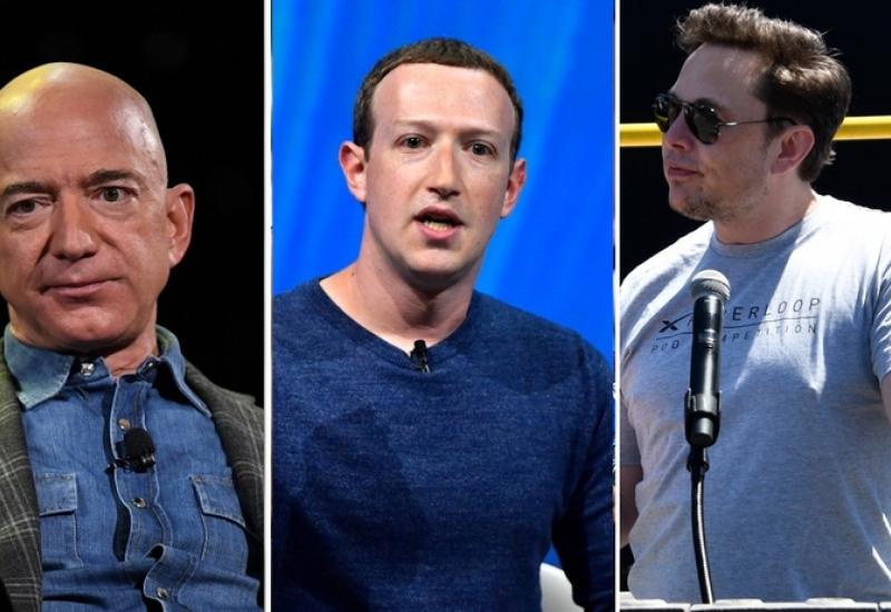 Jeff Bezos (Amazon), Mark Zuckerberg (Facebook), Elon Musk (Tesla) - Unatoč krizi Musk, Bezos i Zuckerberg postali bogatiji za 115 milijardi dolara
