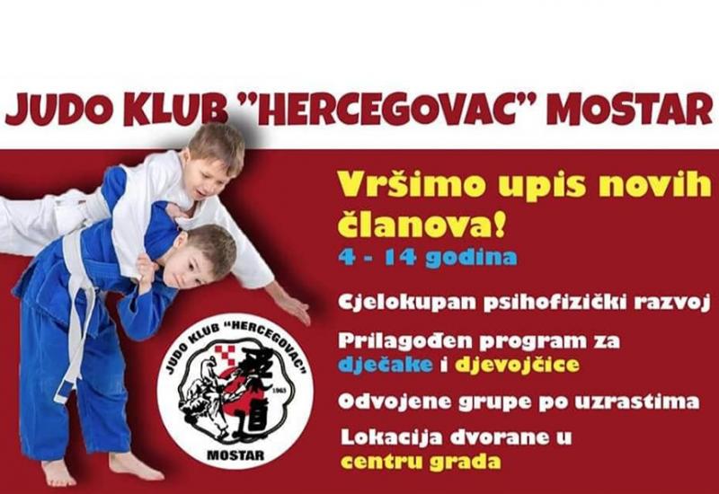 Judo klub ''Hercegovac'' vrši upis novih članova