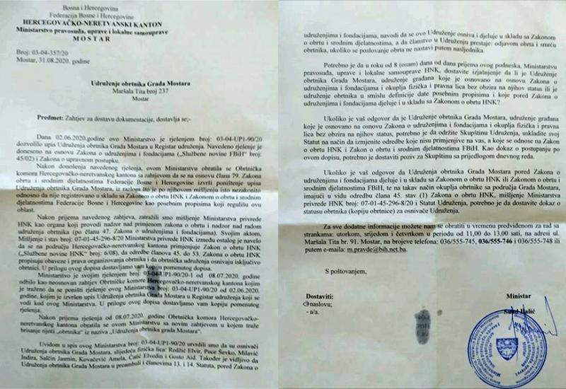 Rješenje Ministarstva pravosuđa HNK/Ž - Redžić najavio tužbu protiv Obrtničke komore HNŽ