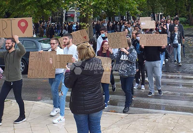 Prosvjed studenata - Znamo šta možemo: Mostarski studenti na ulicama