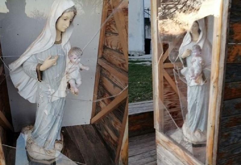 Oštećena kapelica s Gospinim kipom - Novi incident u Stocu: Oštećena kapelica s Gospinim kipom