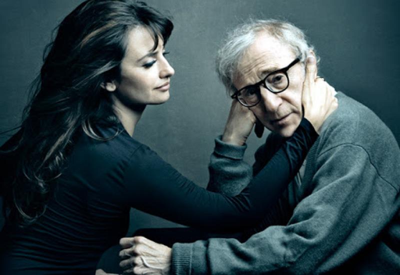 Glumica Penelope Cruz i Woody Allen na setu filma 
