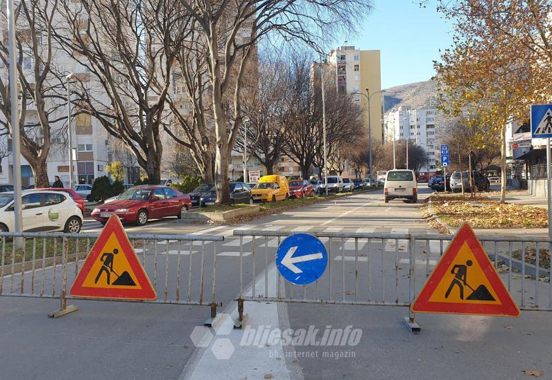 Regulacija prometa - Mostar radovi gradilište