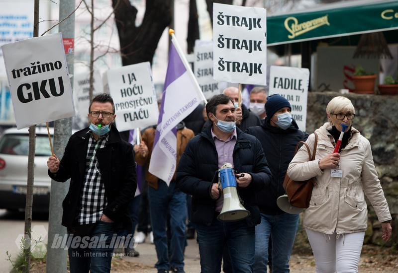 Prosvjed Sindikata HT Mostar - Sindikat HT: Nema povlačenja