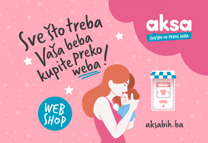Otvoren WEB SHOP Aksa BiH: sve što vam treba za bebe i djecu na samo jednom mjestu