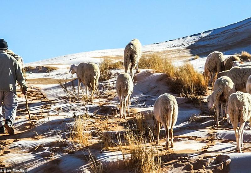 Zima u pustinjskom gradu Ain Sefra - Nevjerojatni prizori snijega i leda u Sahari