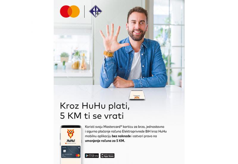 JP Elektroprivreda BiH i Mastercard vam donose dodatni benefit za kartično plaćanje računa kroz HuHu aplikaciju