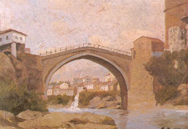 Gabrijel Jurkić: Stari most, ulje na kartonu, 1930. - Na današnji dan rođen veliki slikar Gabrijel Jurkić