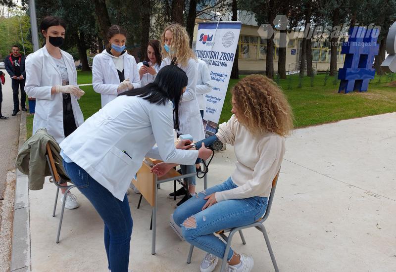 Tjedan zdravalja na Sveučilištu u Mostaru - Studenti besplatno mjerili krvni tlak i šećer u krvi 
