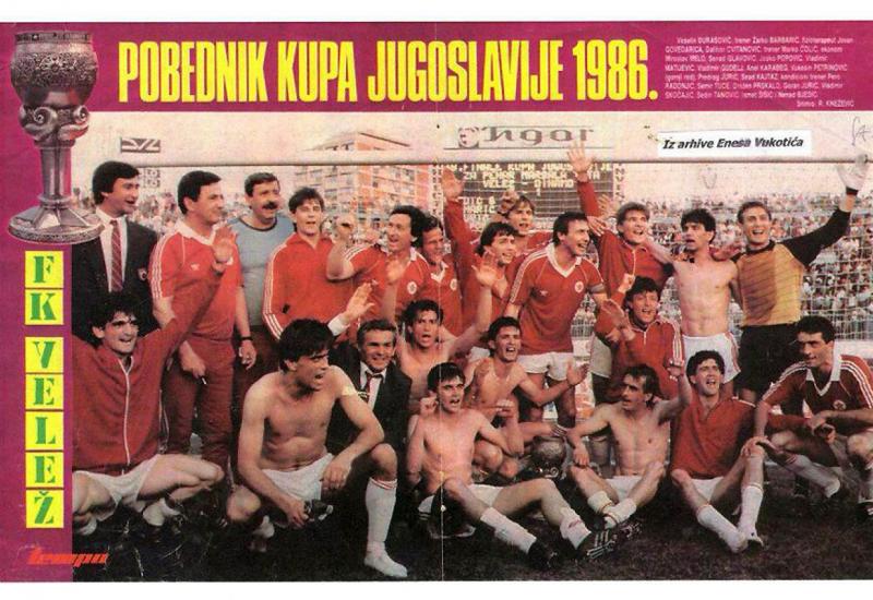 Pobjednički tim Veleža nakon osvajanja Kupa Maršala Tita 1986. godine - Prije 35 godina Velež je osvojio povijesni trofej 