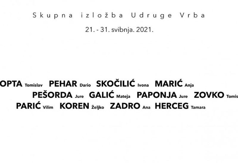 Izložba Udruge Vrba  - Umjetnici Hercegovine predstavljaju skupnu izložbu 
