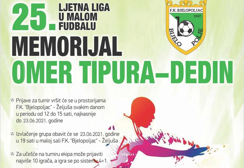 Poziv ekipama za prijavu na turnir "Omer Tipura - Dedin" 