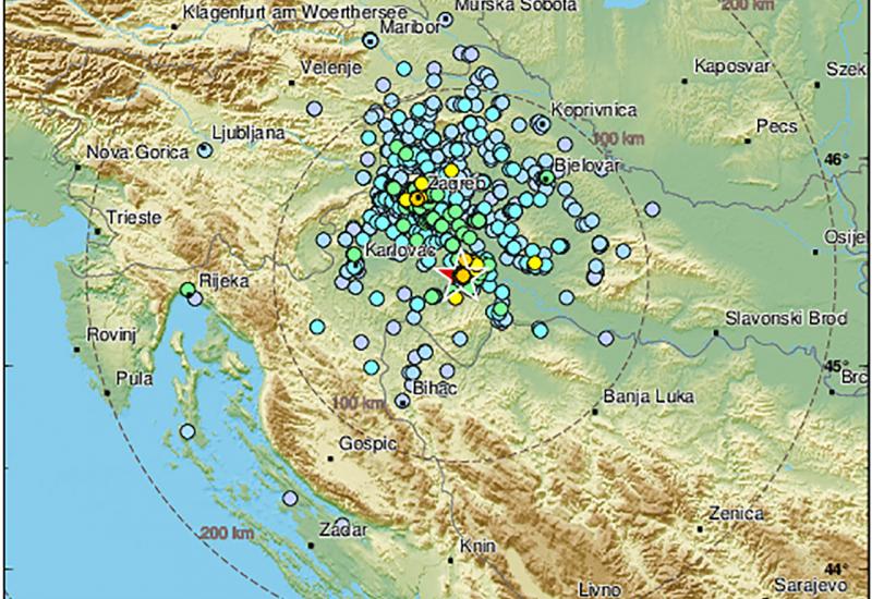 Serija snažnih potresa u Hrvatskoj