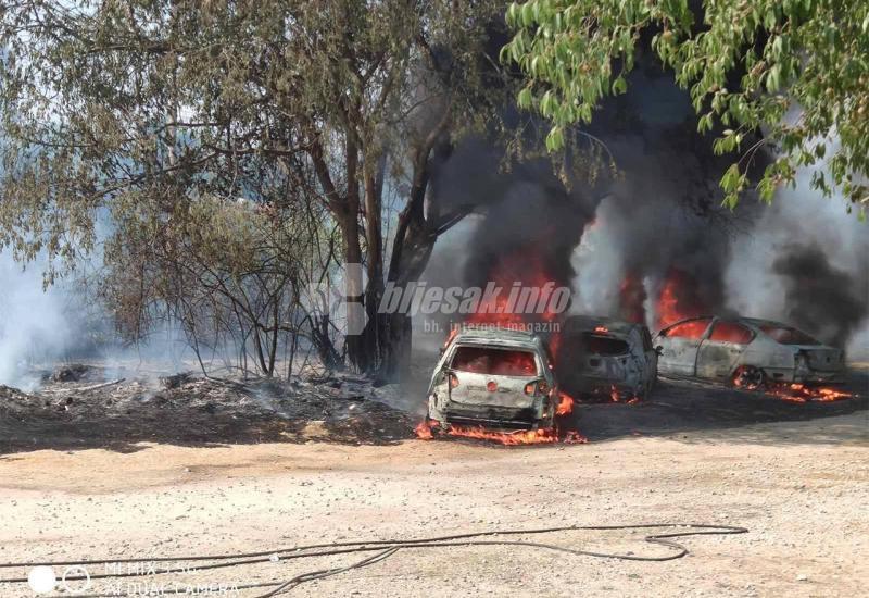 Čapljina: U požaru izgorjela četiri automobila
