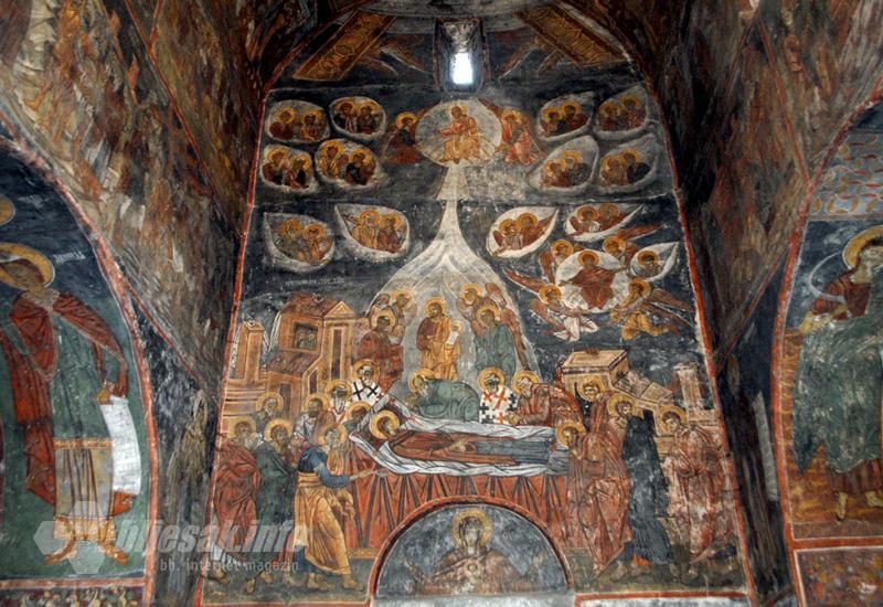 Jedna od freski u crkvi u Nikoljcu - Bijelo Polje, čaršija pjesnika