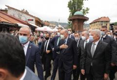 Stotine građana na Baščaršiji pozdravljalo predsjednika Turske