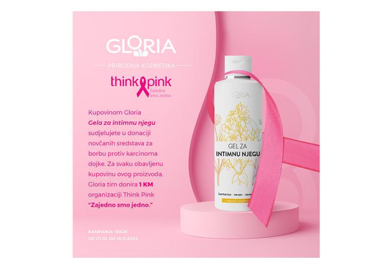 Kupovinom Gloria proizvoda sudjelujete u donaciji novčanih sredstava za borbu protiv karcinoma dojke