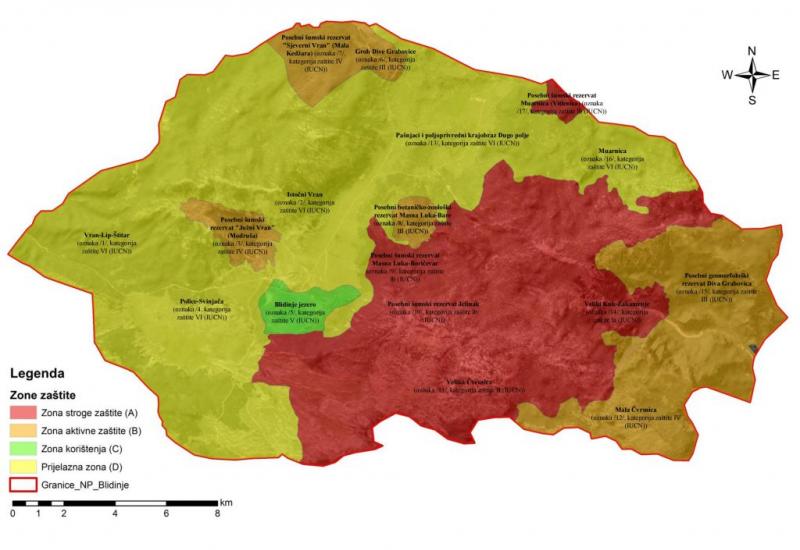 Prikaz prijedloga područja NP Blidinje - Pogledajte kartografski prikaz prijedloga Nacionalnog parka Blidinje