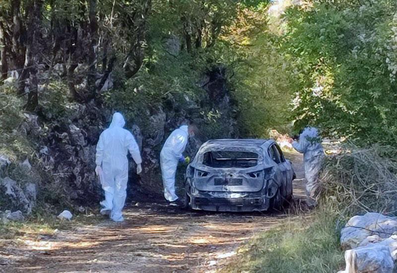 Džip je zapaljen nakon pljačke - Nikšić: U džipu bh. tablica ukrali 400.000 eura i upucali zaštitara