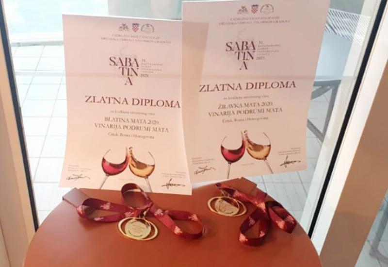 Zlatne diplome za vinariju iz Blatnice - Hrvatska: Zlatna diploma za vino Hercegovca Joze Vučića 