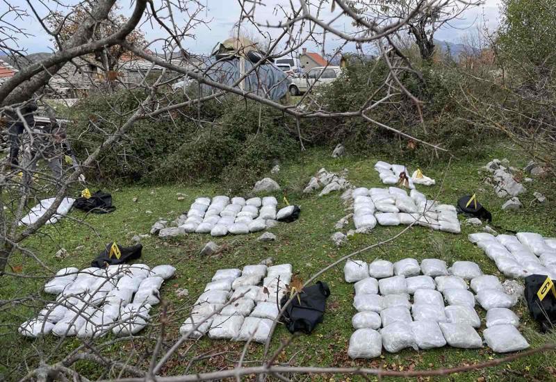 Trebinje: Zaplijenjeno oko 200 kg marihuane, oružje i eksploziv 