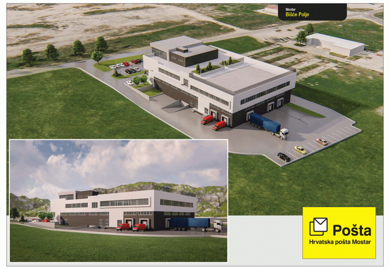 Gradnjom infrastrukturnog objekta poboljšat će se kvaliteta i proširiti asortiman poštanskih i logističkih usluga - Proširenje HP Mostar: Tvrtka Promark dobila posao vrijedan 6,8 milijuna KM